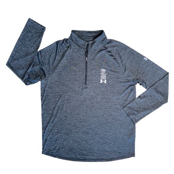 Under Armour Other - UNDER ARMOUR Men’s Charcoal Gray ‘Faith Lutheran’ Long Sleeve 1/4 Zip Pullover